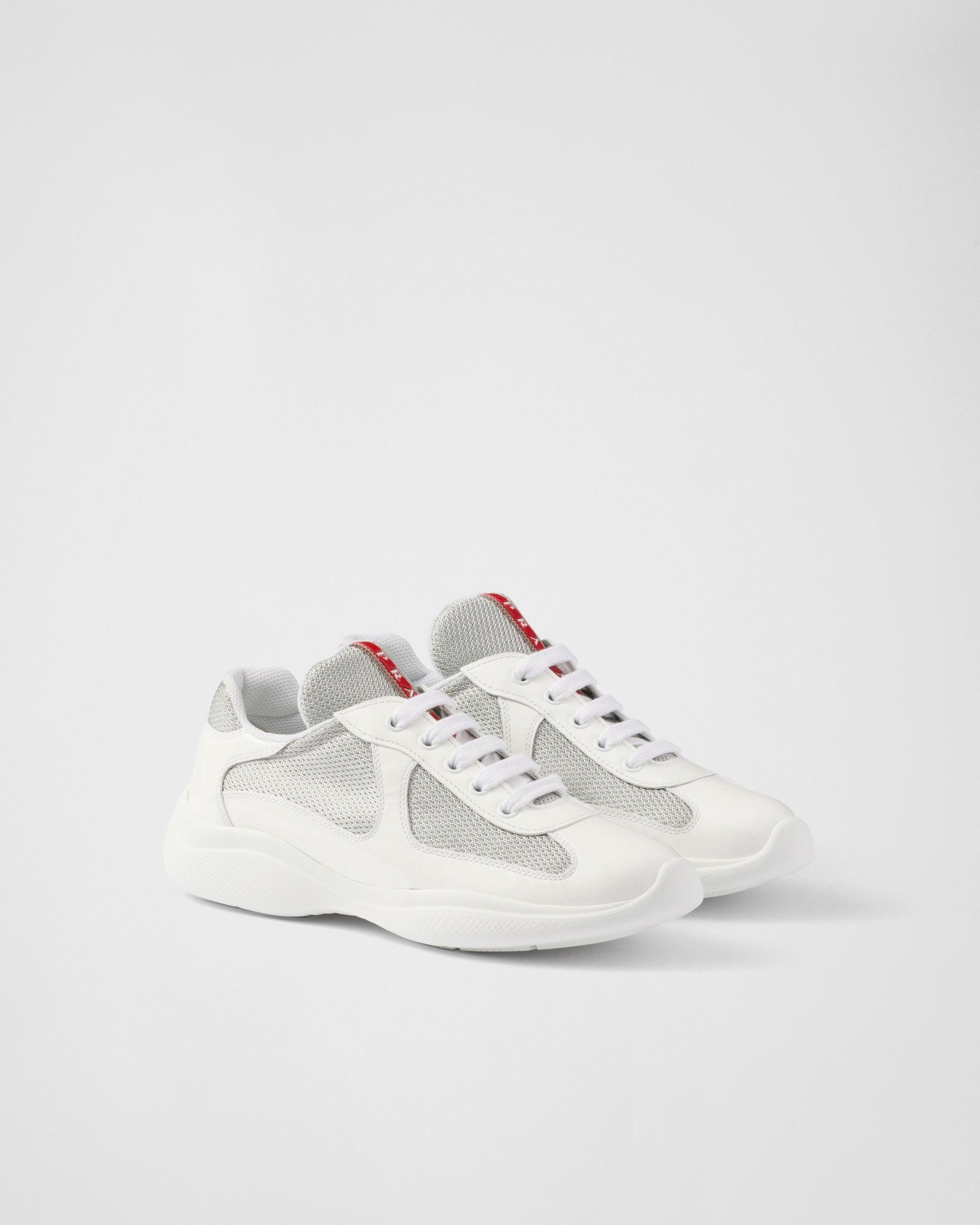 Baskets Prada America’s Cup en tissu Bike blanc