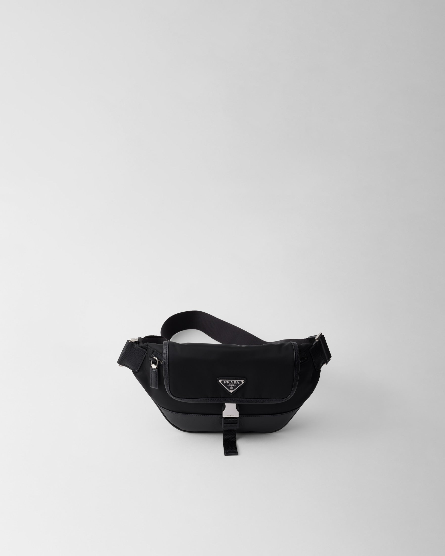 Sac porté épaule en Re-Nylon et cuir Saffiano