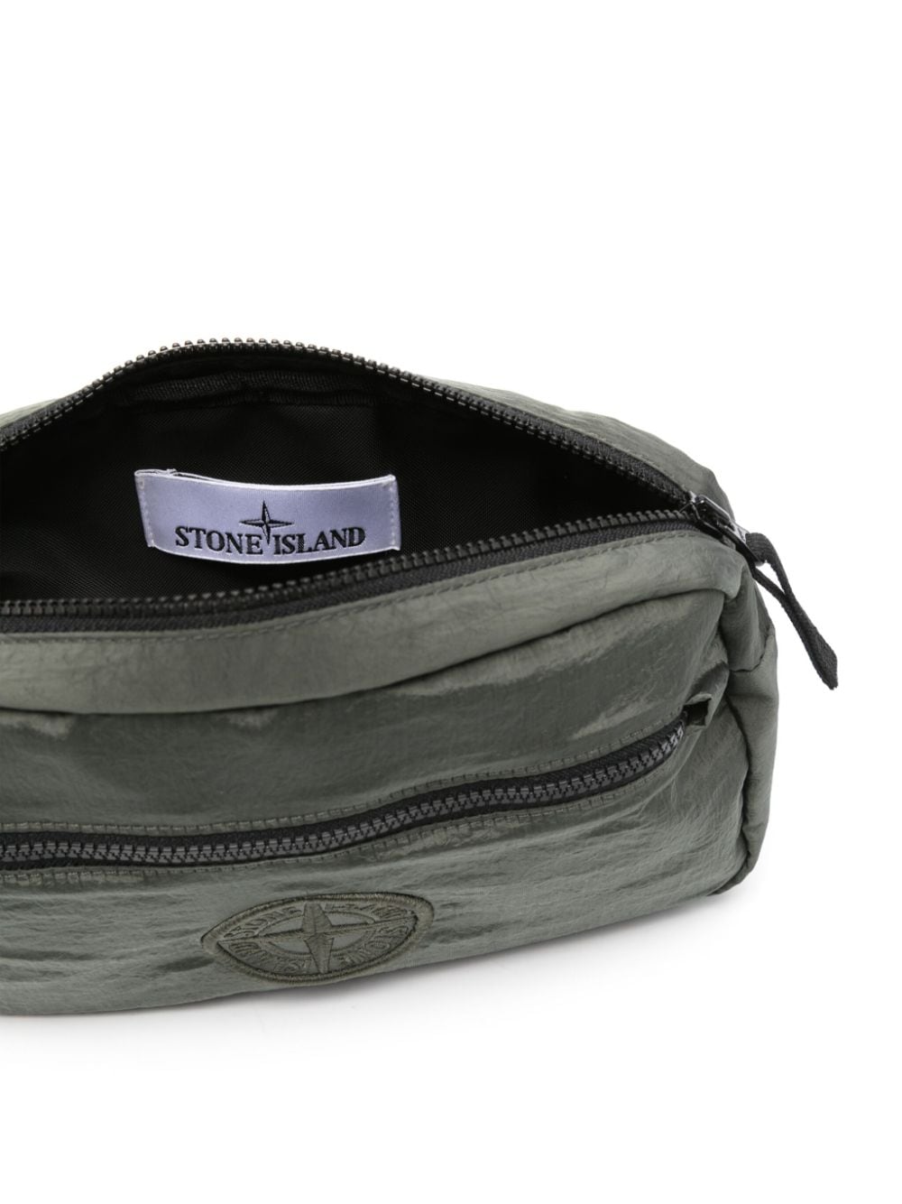 STONE ISLAND - Sac banane vert/noir