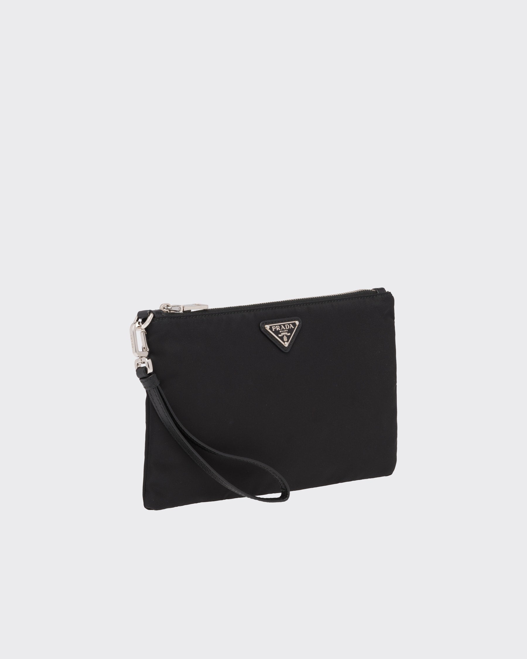 Pochette en Re-Nylon et cuir Saffiano