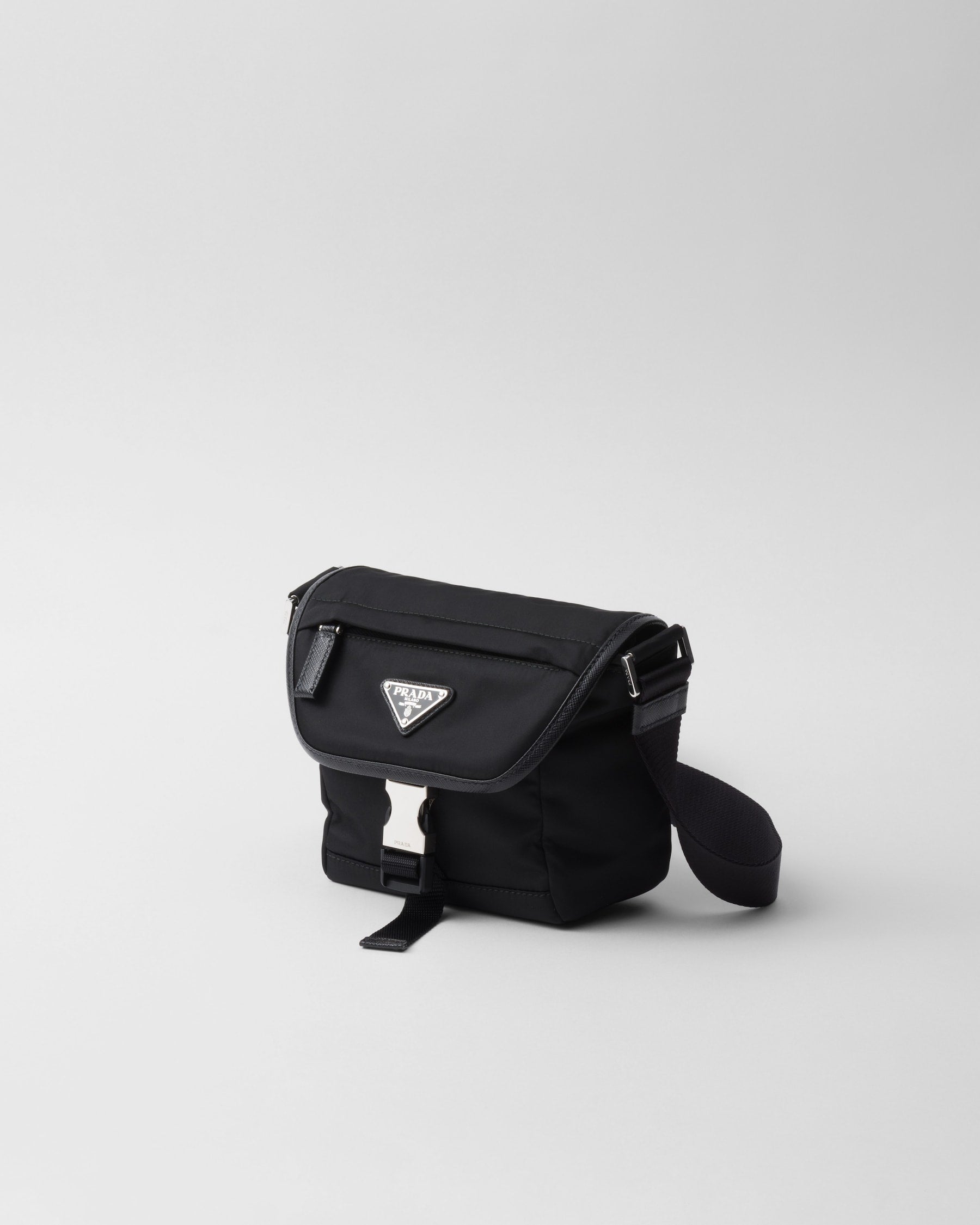 Sac porté épaule en Re-Nylon et cuir Saffiano