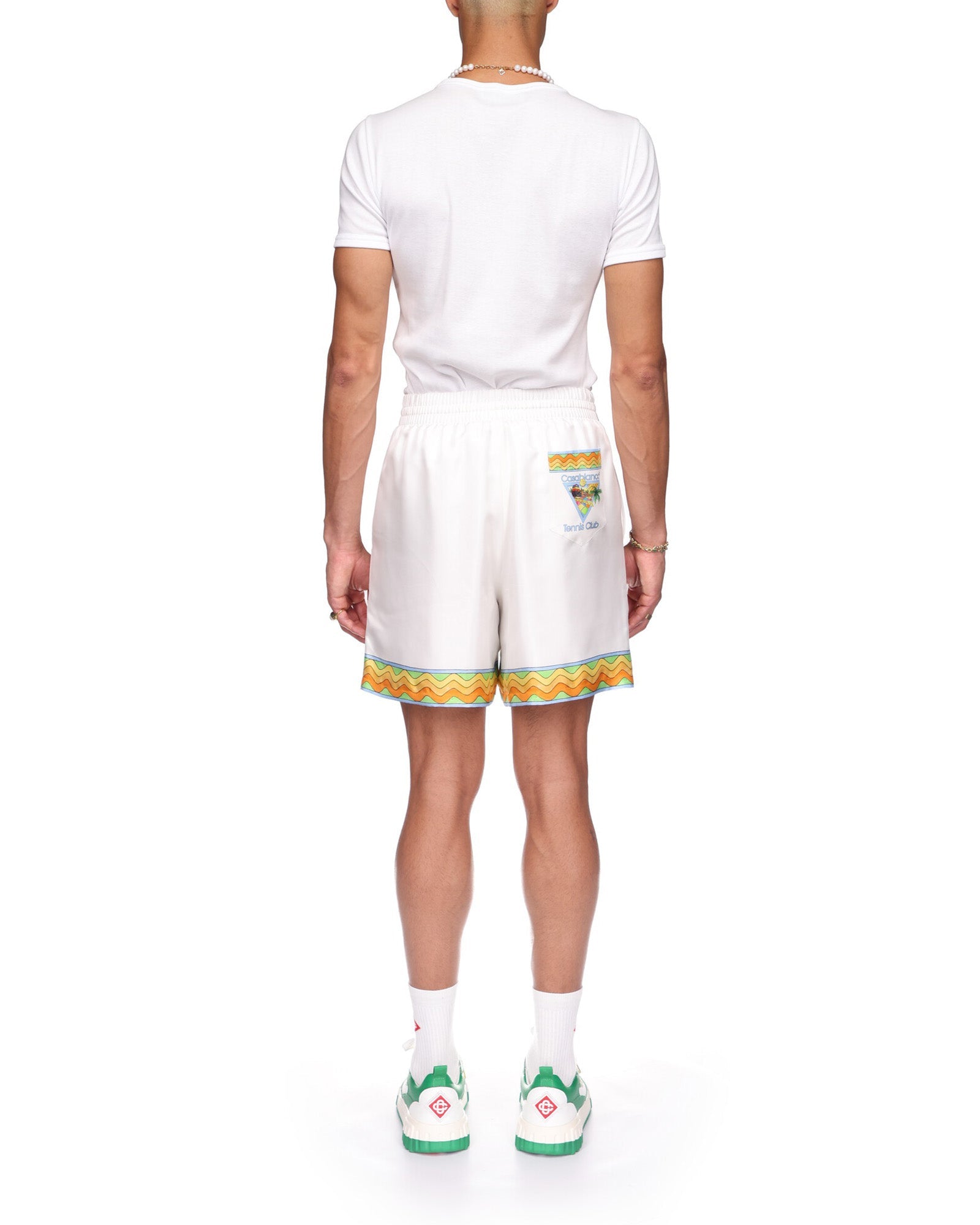 Afro Cubism Tennis Club Silk Shorts