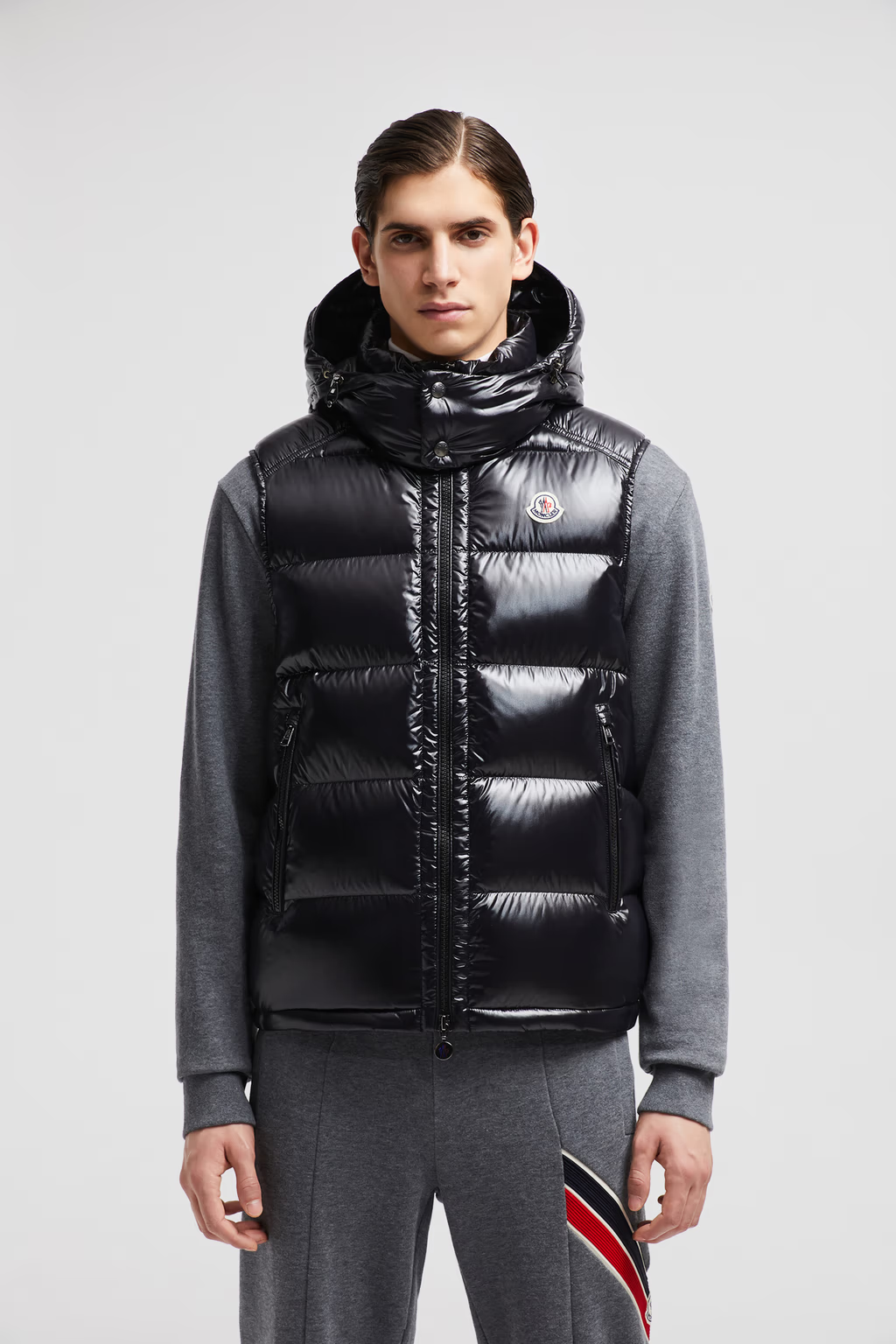 Doudoune sans manches Moncler à capuche