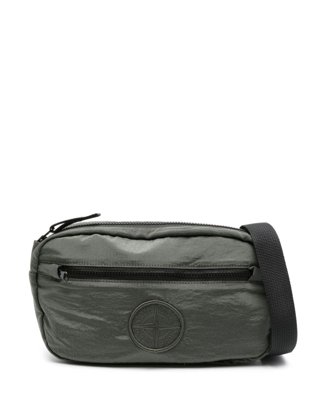 STONE ISLAND - Sac banane vert/noir