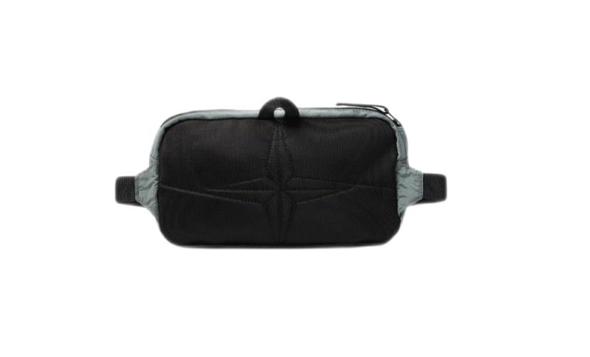 STONE ISLAND - Sac banane à motif Compass gris vert